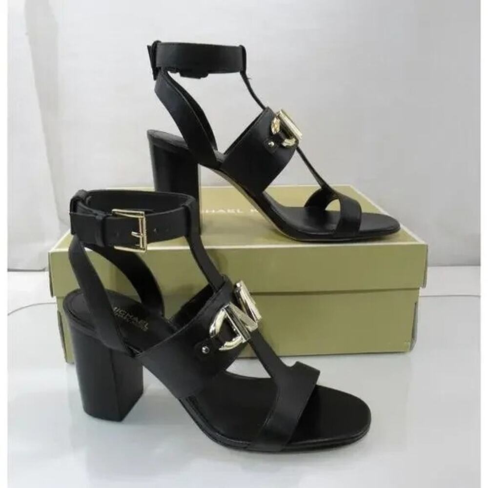Michael Kors Women's Izzy T-Strap Dress Sandal, Black Size 5M - Picture 5 of 5
